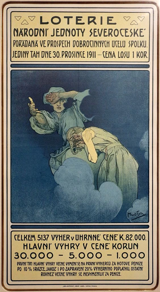 Alfons Mucha - 127, loterie, 1911